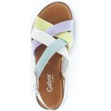 Gabor - Platte Sandalen - Veelkleurig - Leer - Verstelbare Bandjes