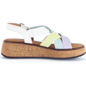 Gabor - Platte Sandalen - Veelkleurig - Leer - Verstelbare Bandjes