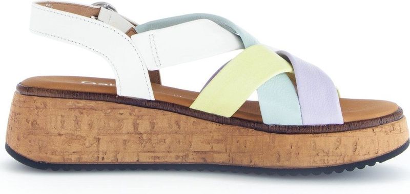 Gabor - Platte Sandalen - Veelkleurig - Leer - Verstelbare Bandjes