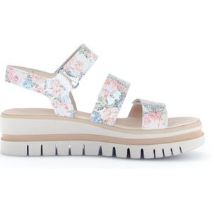 Gabor - Sandalen - Veelkleurig - Leer - Bloemenprint - Verstelbare Bandjes