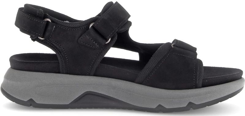 Gabor - Rollingsoft Sensitive - Dames Rollende Wandelsandaal - Zwart - Lichtgewicht