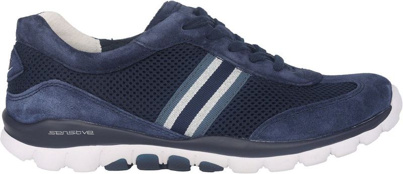 Gabor - Rollingsoft Sensitive - Dames Wandelsneaker - Blauw - Flexibele Zool