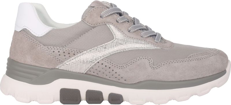 Gabor - Rollingsoft Sensitive - Dames Wandelsneaker - Grijs - Materiaal Combinatie