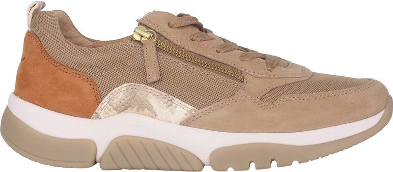 Gabor - Rollingsoft Sensitive - Dames Wandelsneaker - Beige - Flexibele Zool
