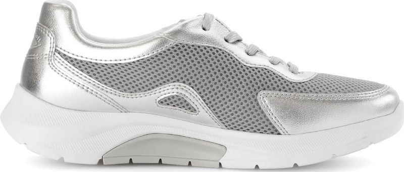 Gabor - 66.923.19 - Dames Rollende Wandelsneaker - Zilver - Leather