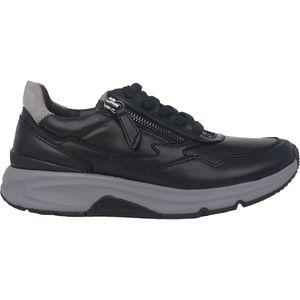 Gabor - Rollingsoft Sensitive - Dames Rollende Wandelsneaker - Zwart - Leer