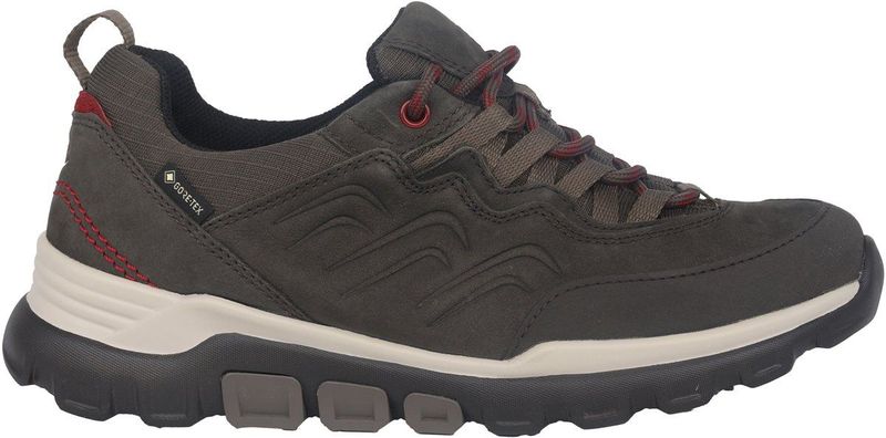 Gabor - Rollingsoft Sensitive - Dames Wandelsneaker - Grijs - Hightech Leermix - Waterdicht