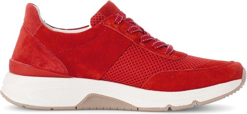Gabor - Rollingsoft Sensitive - Dames Wandelsneaker - Rood - Flexibel Zooldesign