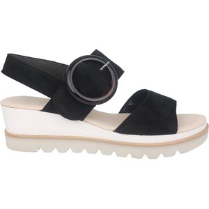 Gabor - Sandaal - Zwart - Leer - Best Fitting - Breder Loopvlak