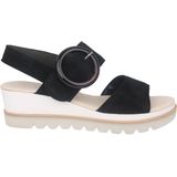 Gabor - 645.1 - Sandalen - Zwart - Leer - Zwarte Gemarmerde Gesp