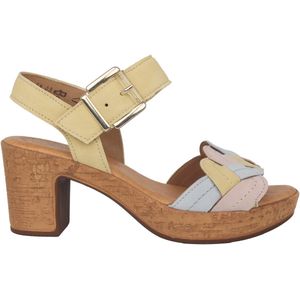 Gabor - 24.763.10 - Dames Sandaal - Geel - Sandalen met Hoge Hak