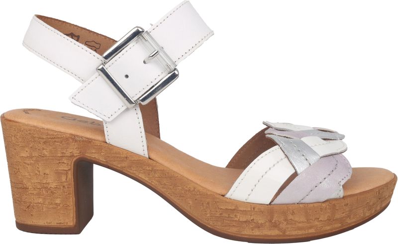 Gabor - 24.763.21 - Dames Sandaal - Wit - Sandalen met Hoge Hak