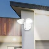 TELEFUNKEN - Led-buitenwandlamp met sensor, draaibaar 10 W, 1000 lumen, 4000 K, neutraal wit licht, IP44, 258 x 218 x 160 mm, wit