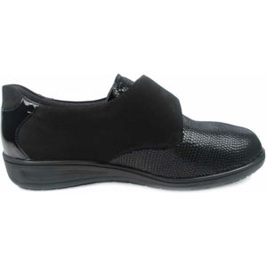 Solidus - 29506-00791 - Klittenbandschoenen - Zwart - Stretch - Leer