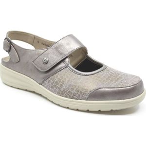 Solidus 27500 40169 Taupe kleurige dames sandalen met gesloten n
