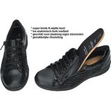 Solidus - Sneakers - Zwart - Vitello/Lak/Kroko Print - Extra Brede K-wijdte