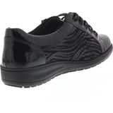 Solidus - Sneakers - Zwart - Vitello/Lak/Kroko Print - Extra Brede K-wijdte