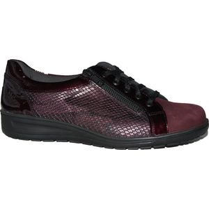 Solidus - 29001 Wijdte K - Damesschoenen - Bordo - Leer