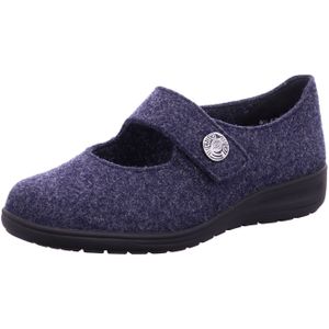Solidus - Dames - Pantoffels - Blauw - Wolmix - Model 29066 Kate