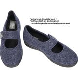 Solidus - Dames - Pantoffels - Blauw - Wolmix - Model 29066 Kate