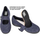 Solidus - Dames - Pantoffels - Blauw - Wolmix - Model 29066 Kate