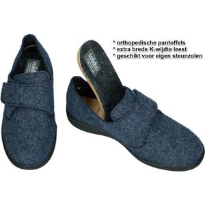Solidus -Dames - blauw donker - pantoffels - maat 36.5