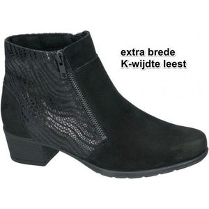 Solidus -Dames - zwart - enkellaarzen