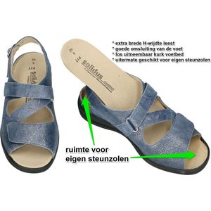 Solidus - 73103-80369 - Sandaal - Blauw - Leder - Comfortabel