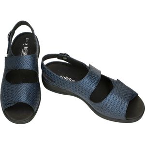 Solidus -Dames - blauw donker - sandalen - maat 42