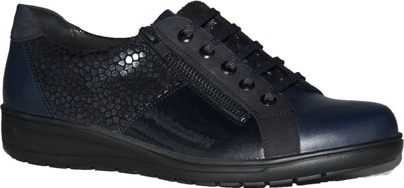 Solidus - 27001 - Dames Sneakers - Blauw - Leer