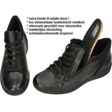 Solidus - KATE - Veterboots - Zwart - Extra Brede Comfort-Orthopedische Damesschoen