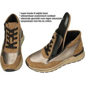 Solidus -Dames - bruin - sneakers - maat 40