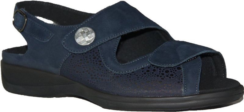 Solidus - 73500 - Sandalen - Zwart - Leer - Wijdte H