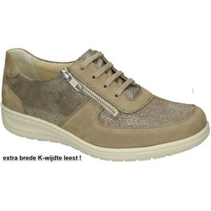 Solidus - Sneakers - Taupe - Nubuk - Comfort-orthopedisch - Extra Brede
