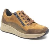 Solidus - Dames Sneakers - Bruin - Casual - Vetersluiting - Goede Grip