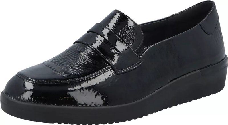 Solidus - Kathy - Ballerina's - Zwart - Extra Brede Damesschoenen