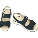 Solidus - Dames - Sandalen - Blauw Donker - Nubuck - Model 75032 Hannah
