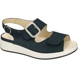 Solidus - Dames - Sandalen - Blauw Donker - Nubuck - Model 75032 Hannah