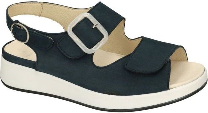 Solidus - Dames - Sandalen - Blauw Donker - Nubuck - Model 75032 Hannah