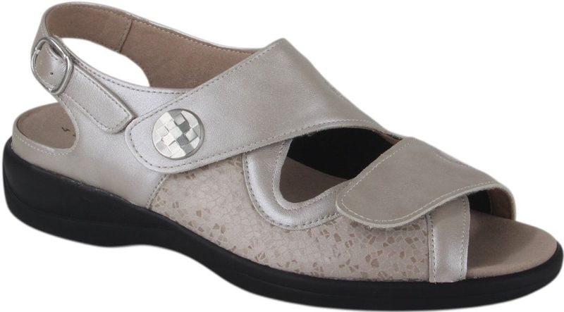 Solidus - Dames Sandalen - Grijs - Comfortabel Ontwerp