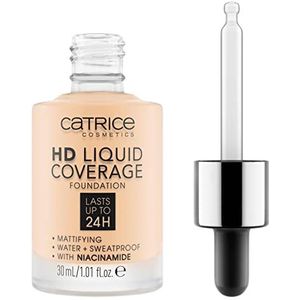 Catrice - HD Liquid Coverage Foundation 24H Mattifying Face Primer 002 Porcelain Beige 30Ml
