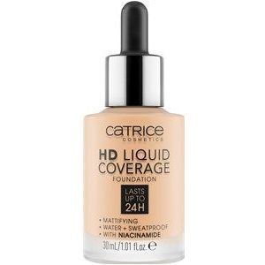 Catrice HD Liquid Coverage Foundation Nr. 034 Nude Langdurig mat voor onzuivere huid, veganistisch, olievrij, waterdicht, alcoholvrij, 30 ml