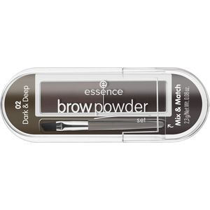 Essence Ogen Wenkbrauwen Eyebrow Powder Set No. 02 Dark & Deep