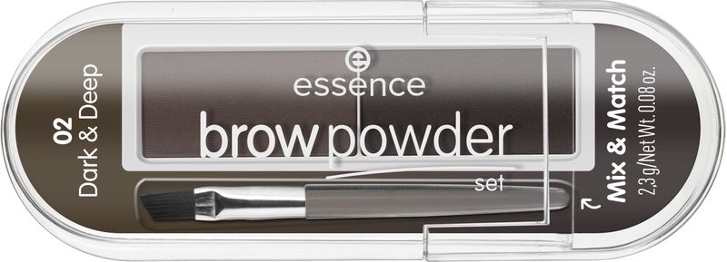 Essence Ogen Wenkbrauwen Eyebrow Powder Set No. 02 Dark & Deep