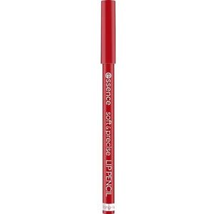 essence cosmetics soft & precise LIP PENCIL, lipcontourstift, zacht & nauwkeurig, langdurig, nr. 24 fierce, rood, langdurig, kleurintensief, natuurlijk, veganistisch, nanodeeltjesvrij (0,78 g)