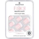 False nails Essence Click & Go Nails 01-classic french French manicure 12 Units