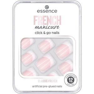 False nails Essence Click & Go Nails 01-classic french French manicure 12 Units