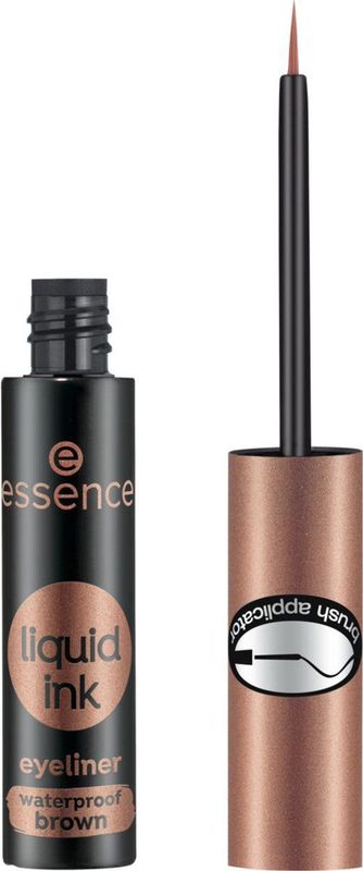 Essence - Liquid Ink Eyeliner - Bruin - Penseelapplicator - Waterproof
