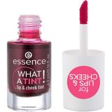 essence WHAT A TINT! Lip & Cheek Tint, Highlighter, nr. 01 Kiss from a Rose, Pink, onmiddellijke resultaat, langdurig, natuurlijk, veganistisch, vrij van microplastics, nanodeeltjes vrij (4,9 ml)