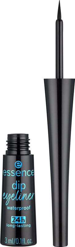 essence dip eyeliner waterproof 24h long-lasting Eyeliner, Nr. 01 - Black, 3 ml